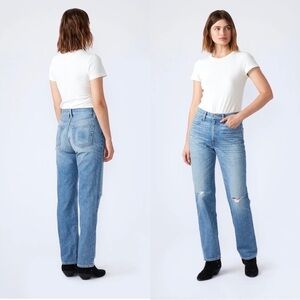 SLVRLAKE Stella High Rise Straight Distressed  Premium Jeans Sz 31